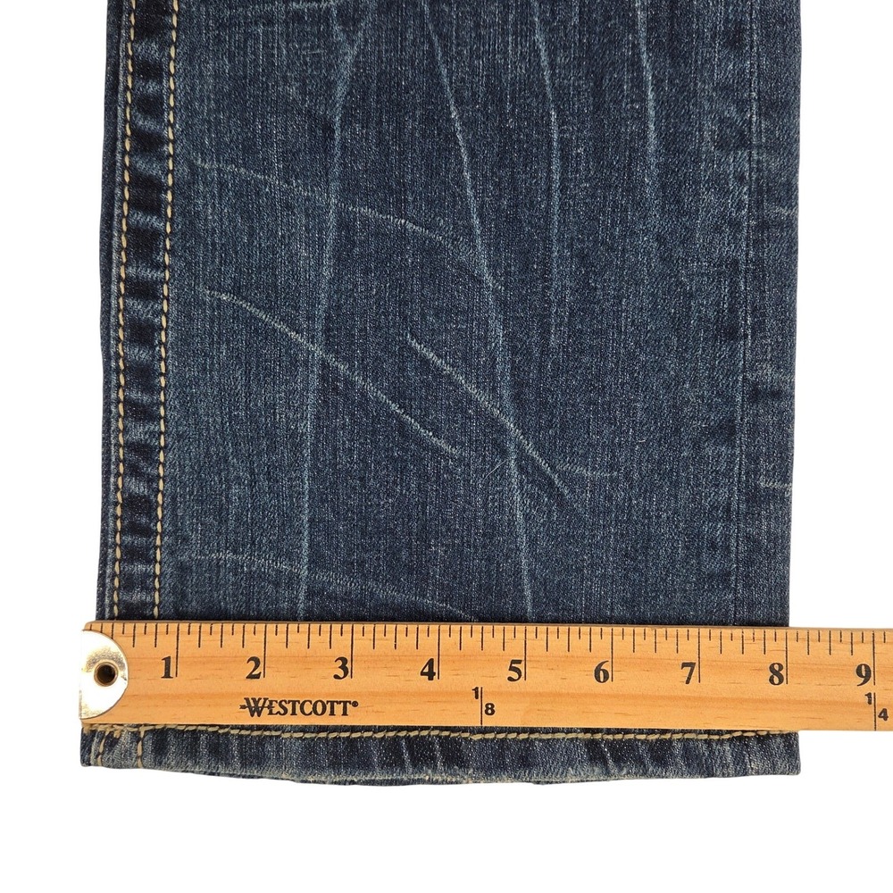 Miss Me Bootcut Jeans 26 Blue Cow Print Pockets Cowgirl Western Y2K - Picture 9 of 10